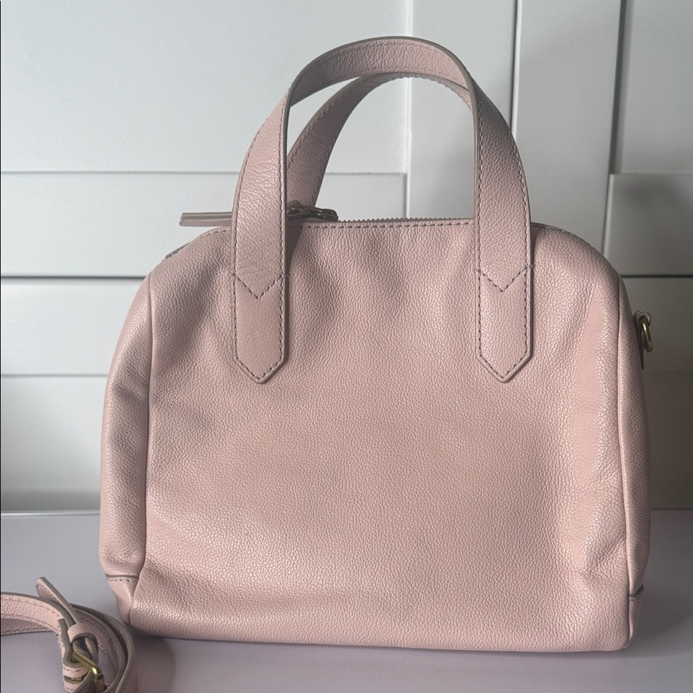 Fossil Blush Leather Satchel Bag - Picture 3 of 8